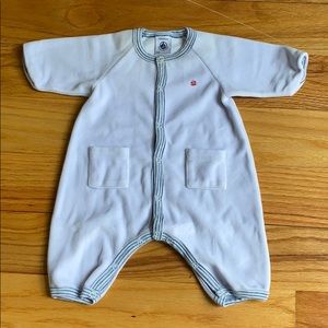 Petit Bateau cotton velour onesie Newborn